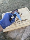 Damascus Steel Folding Pocket Knife Made In Usa Outdoor Camp Knife With Leather