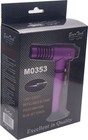 Jet Butane Torch Lighter Safety Lock   Adjustable Flame Refillable Purple