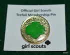 Vintage Girl Scout - Trefoil Membership Pin - New On Card