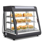 3 Tiers 26  Commercial Catering Food Warmer Tabletop Pastry Food Display Case