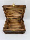 Rustic  Wooden Treasure Chest   Jewelry   Storage Box  Burned Look