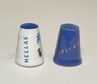 Set Of Two Thimbles From Greece  One Scenic Design And One Portrait Of Athena 