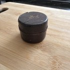 Antique Georgian Or Victorian Leather Covered Travel Inkwell