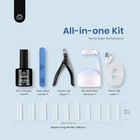 Beetles Gel Nail Kit Extension Set  240 Pcs Long Square With Glue   Uv Lamp