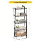 Black Sturdy 5 Tier Adjustable Metal Wire Shelving Unit Heavy Duty Storage Shelf