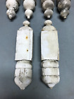 Antique Lot 6 Shabby Turned Wood Porch Double Drop Finials Old Vtg 1833-24b
