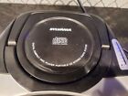 Sylvania Srcd243m-silver Portable Cd Player Boom Box With Am fm Radio - Untested