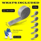 Steel Wool 6 Pack 3 X 10ft Each Gloves Included For Mice Proofing And Gaps