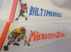 14 Vtg Nfl Football Teams Mini Felt Pennant Flags 4x9in  Baltimore Tampa Bay    