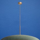 Vintage Style 1-light Rust Brass Pendant   1950s Mid-century Modern Sputnik Ceil