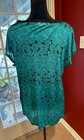 Michael Michael Kors Women   s Teal Paisley Print Sheer Blouse - Size M