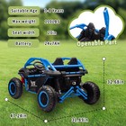 24v Kids Ride On Electric Car Utv W remote  Led  Battery Power Wheels blue