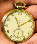 Antique Elgin Illinois    1933 Pocket Watch Size 12s  10k Gold Filled      runs