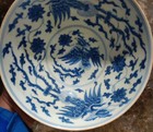 7 1  China Ming Blue And White Porcelain Animal Three Phoenix Ultrathin Bowl