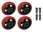 4 Heavy Duty Caster Wheels Set  4  5  6  8   r  Polyurethane On Cast Iron Wheel