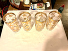 Set Of 4 Drinking Glasses With Gold Trim All Around As Well As At The Top 5 5 