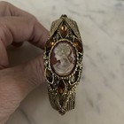 Bracelet Amber Hidden Watch  Glass Cameo Bracelet Womens