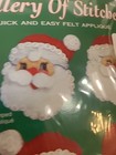 Vintage 1994 Bucilla Felt Christmas Ornament Kits 33474 Santa Faces