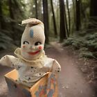 Antique Vintage Jonthay Wood Clown Jester Jack-in-the-box Works 