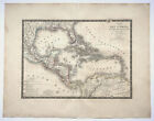 Map  carte Des Iles-antilles Ou Indes Occidentales   caribbean  Bru    1827
