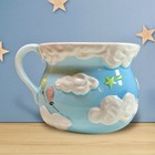 Vintage Relpo Nursery Blue Planter container  t 1106 Nursery Decor 6   wide 10 99