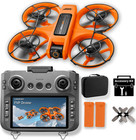 Drone With 4 5  Hd Screen Remote  2k Dual Camera Brushless Motor Quadcopter  30