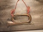 Vintage Military scout cavalry Copper   Brass Bugle Horn Instrument Revely Call
