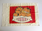 Vintage Garfield Pillowcase 1978 Double Sided Red Blue White Jim Davis