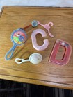 Lot Of 5 Vintage Baby Toy Rattles Collection   Prog-doll Hanger