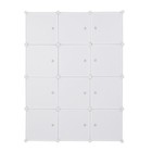 12-cube Storage Cabinet Modular Wardrobe Dresser Closet Organizer W hanging Rack