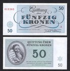 1943 Theresienstadt Ghetto Camp 50 Kronen   Judaica   Moses   Tablets  crisp Unc