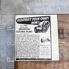 1952 Universal Motor Company Oshkosh Wisconsin Vintage Print Ad Cabin Generator