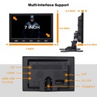 7  Lcd Monitor Av Vga Hdmi Speaker For Home Security Surveillance Camera   Cctv