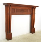 Reclaimed Federal Dark Wooden Fireplace Mantel
