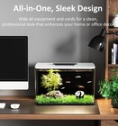 Betta Fish Tank Kit 2 5 Gallon Aquarium With Hidden Filtration  Light  Lid  S   