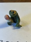 Vintage Antique   Unique Hand Carved Hand Painted Turtle Eating Ice Cream