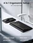 Keyboard Stand And Mouse Pad Set  Soft Memory Foam Wrist Rest