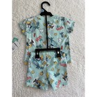 Disney Baby Outfit Set Kids 3-6m Blue Nwt Mickey Mouse Surf Tropical 2-piece