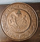 Vtg England 12 Inch Copper Wall Plate Decoration 