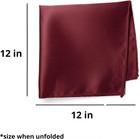 Solid Color Pocket Squares For Men  12x12 Inch  Classic Suit Wedding Accessory