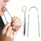 1 2 4 Pcs Reusable Stainless Steel Useful Tongue Scraper Cleaner Fresh Breath Cl