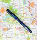 Vintage Conway Stewart 560 Dinkie Fountain Pen  Blue W  14k Gold Nib  Restored