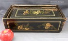Paint Decorated Slide Lid Candle Box Circa 19th Cent