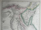 1854 Egypt Hand Coloured Original Antique Map By Adam   Charles Black