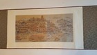 China Silk Culture Scenic Scroll Pagodas  Boats  Sea  Mountain Tapestry   Box