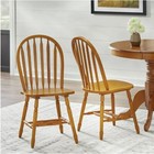 Simple Living Solid Wood Slat Back Dining Chairs Set Of 2 Oak Kitchen Durable
