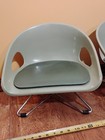 2 Vintage Cosco Child Chair Booster Seats Green 2 Heights 60s Twins Matching Mcm