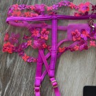 Honey Birdette Tallulah Suspender Midi - Magenta   Hot Pink Garter Belt S Nwt