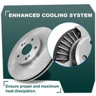 Rear Brake Rotors Ceramic Pads Kit For Ford F-150 6 Lug 2012 2013 2014 - 2020