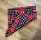 Vintage Dreamtex Australian Wool Christmas Plaid Throw Blanket 48 X 53 Inches